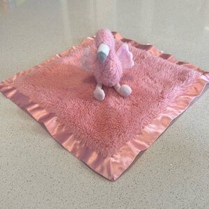 Cloud Island Target Pink Flamingo Lovey Security Blanket Satin Trim 14”